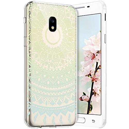 Robinsoni Case Compatible with Samsung Galaxy J730 Transparent Crystal Case Soft Silicone TPU Case Glossy Gel Rubber Cover Clarity Ultra Thin Cover Buhhda Flower Cover for Galaxy J730