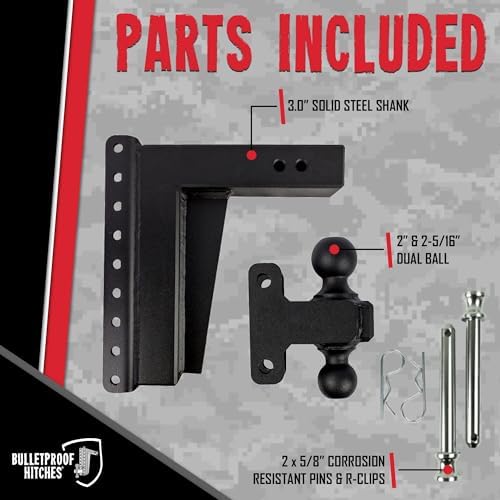 BulletProof Hitches - 3.0" Adjustable Extreme Duty Trailer view 8