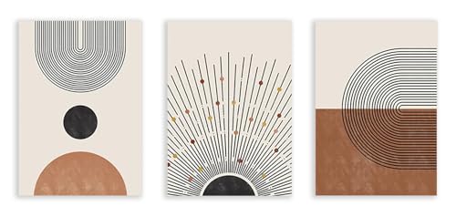 Affiches murales abstraites pour salon scandinave et décoration murale chaleureuse