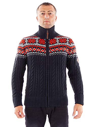 Protest Strickjacke Übergangsjacke Motion blau Kragen Taschen warm (M)