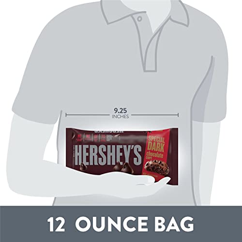 Hershey's Special Dark Mildly Sweet Dark Chocolate Ingredient, Gluten Free, No Preservatives, Baking Chips Bag, 12 Oz #TOP5