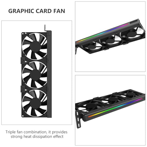 Ventilador de tarjeta gráfica ARGB triple disipador de refrigeración para GPU con reducción de ruido 3