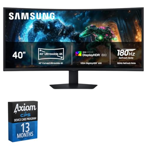 Image of Samsung 37-in Odyssey G7 G75F 4K 180Hz Curved Monitor + 13-Month Axiom Care