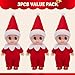 JOYIN 3PCS Christmas Red Tiny Elf Doll Soft Plush Toy for Xmas Decor Gift Accessories and Props, Christmas Party Decoration and Stocking Stuffers