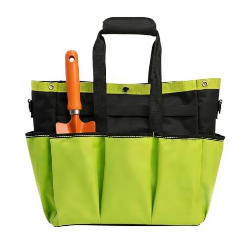 Krmoau de jardín, impermeable, con asa, resistente de transporte para herramientas de jardín, para mujeres, hombres, carpinteros, interior y exterior, reparación de garaje