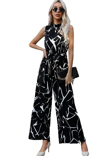 Image of Tandul Jumpsuit - Multicolor Jumpsuit, Sleeveless Casual Jumpsuit For Women (6429)