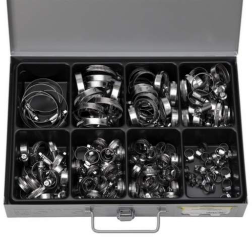 Colliers de serrage en assortiment de 8 à 125 pièces pour serrer vos tubes