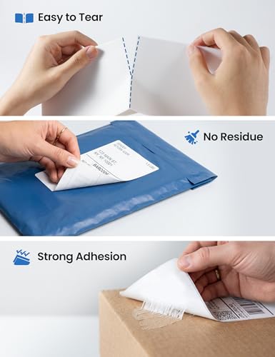 Image of Phomemo 4x6 Shipping Labels for D421R Printer Only, 250 Labels per Roll, Thermal Shipping Labels with RFID Chip, Smart Auto-ID & One-Click Calibration, Shipping Supplies for Small Business & Home