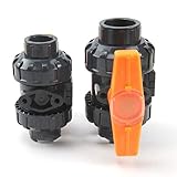 KOKYLEZN I.D 20~110mm UPVC Ball Valve Industrial Grade Valve PVC Pipe Globe Valve Aquarium Tank Water Pipe Connector Union (Color : Dark Gray, Diameter : Inner Dia 90mm)