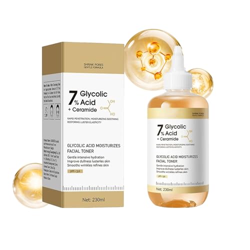 Altherona Glycolic Acid Toner Gesicht: 7% Glykolsäure & Hyaluronic Acid Peeling Toner, Feuchtigkeit Resurfacing Serum, Porenbehandlung & Akne