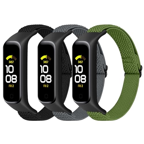 TumpCez Correa elástica de nailon solo compatible con Samsung Galaxy Fit 2, Solo Loop Correa de reloj ajustable para Galaxy Fit 2 para mujer y hombre