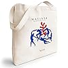 Loxato Tote Bag Femme - Sac Cabas Femme Original - Tote Bag Coton 100% Grand 35 x 42 x 8 cm - Sac Fourre Tout en Toile #3