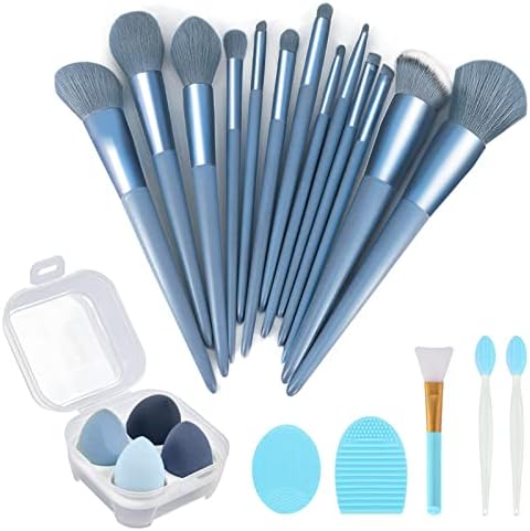 Makeup Brushes 22 Pcs Makeup Kit,Foundation Brush Eyeshadow Brush Make up Brushes Set (Blue, 22 Piece Set Large)