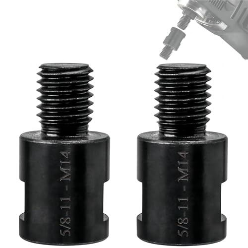 Treki 2 Pieces Angle Grinder Adapters 5/8-11 Female to M14 Male Angle Grinder Attachment M14 Thread Adaptor Converter 5/8''-11 to M14 Rotary Polisher Grinder Attachment for Polisher and Angle Grinde
