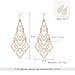 D EXCEED Women's Chandelier Drop Earrings Gift Wrapped Fashion Gold Cutout Tiered Dangle Drop Earrings Rose Gold
