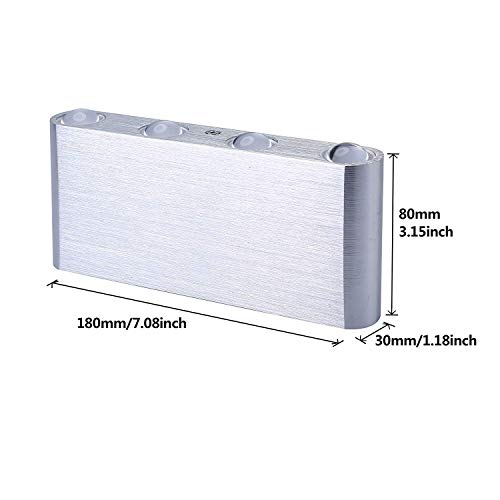 Lightess 8W Applique da Parete Interni Lampada a