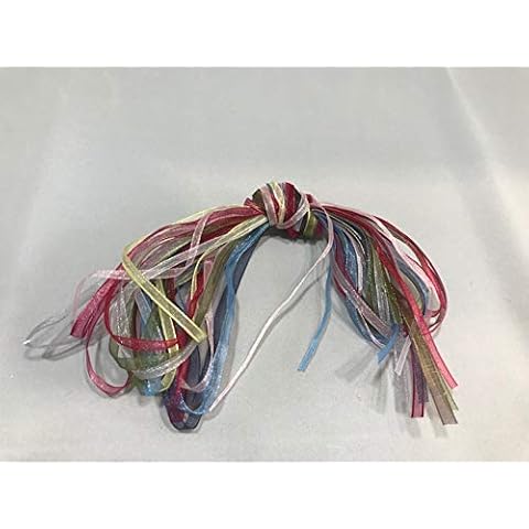 10 x 1m x 3mm Sheer Organza Ribbon Assorted bundle colours 10 metres thin Decorative Cards Easter Christmas 3 mm Cover
