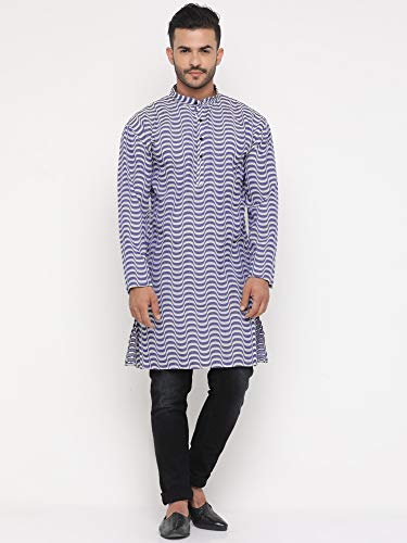 Image of SHOWOFF Men`s Cotton Printed Slim Fit Kurta