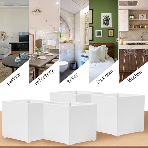 Boîtes de rangement carrées blanches en plastique durable de bureau