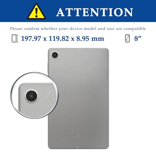 Étui en cuir bleu Lenovo Tab M8 4th Gen 2024 avec coque TPU
