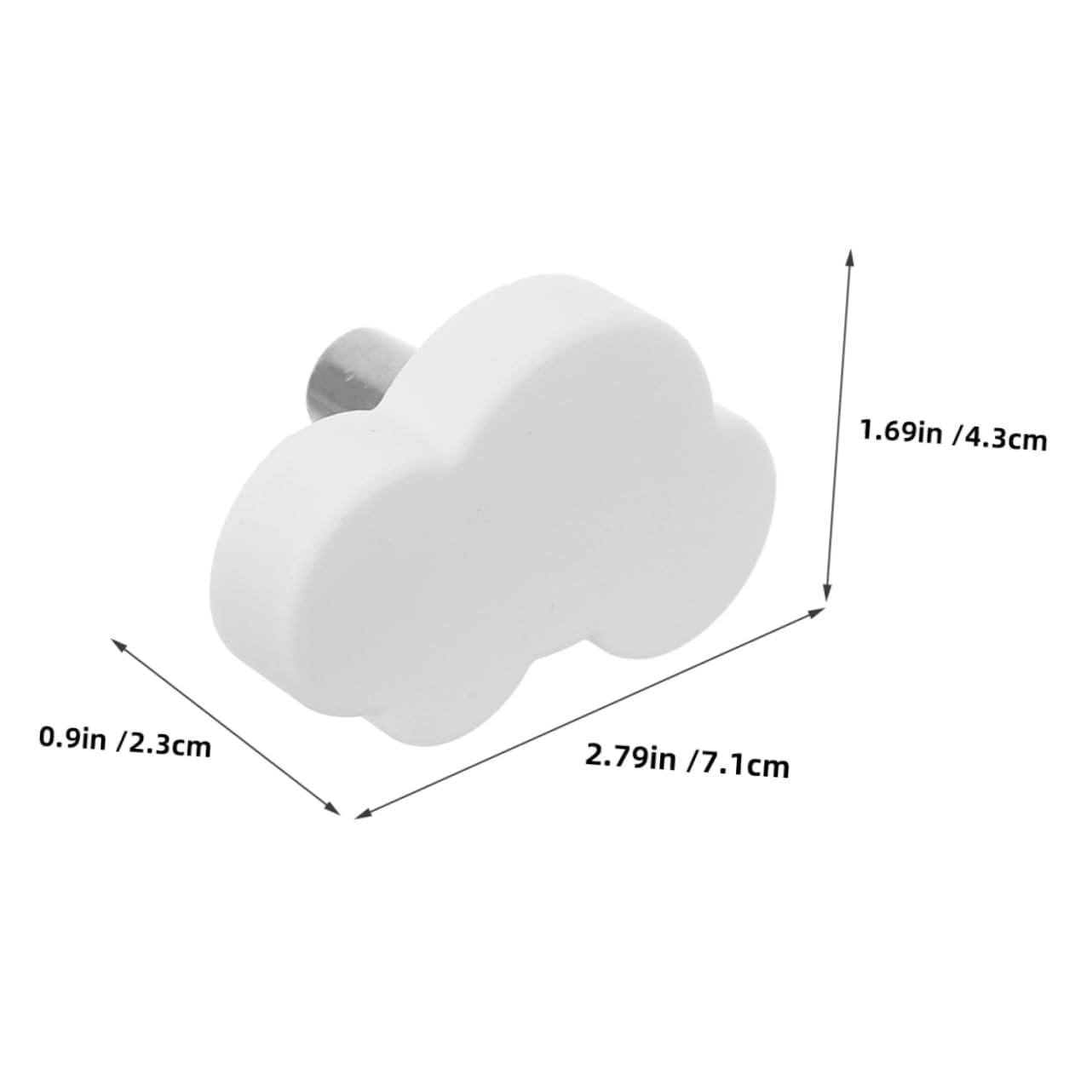 IWOWHERO Modern Drawer Pulls Cartoon Design 6pcs Soft Cabinet Knobs Decorative Handles for Kitchen