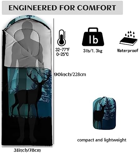Sleeping Bags for Adults Kids Boys Girls Camping Hiking Backpacking Sleeping Bags 0-25 Degree for Warm&Cold Weather,Outdoor Travel Hunting Lightweight Compact Waterproof Camp Gear 2 412PI mVvLL. AC