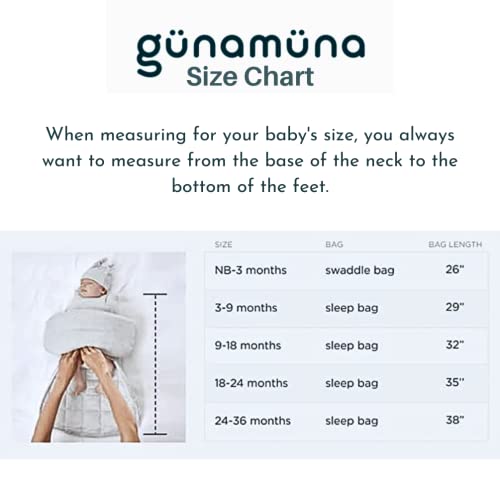 Image of GUNAMUNA Sleep Sacks for Babies Toddlers and Newborns, Easy Changing Diaper Zipper, Cozy, 2.5 TOG
