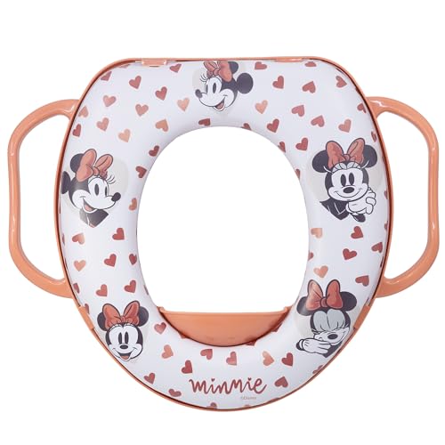 Tataway Riduttore Wc Bambini Disney Minnie, in plastica, con due maniglie di supporto, seduta imbottita e riutilizzabile