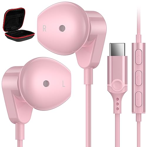 USB C Headphones for iPad 2022,USB Type C Earphones HiFi Stereo USB C