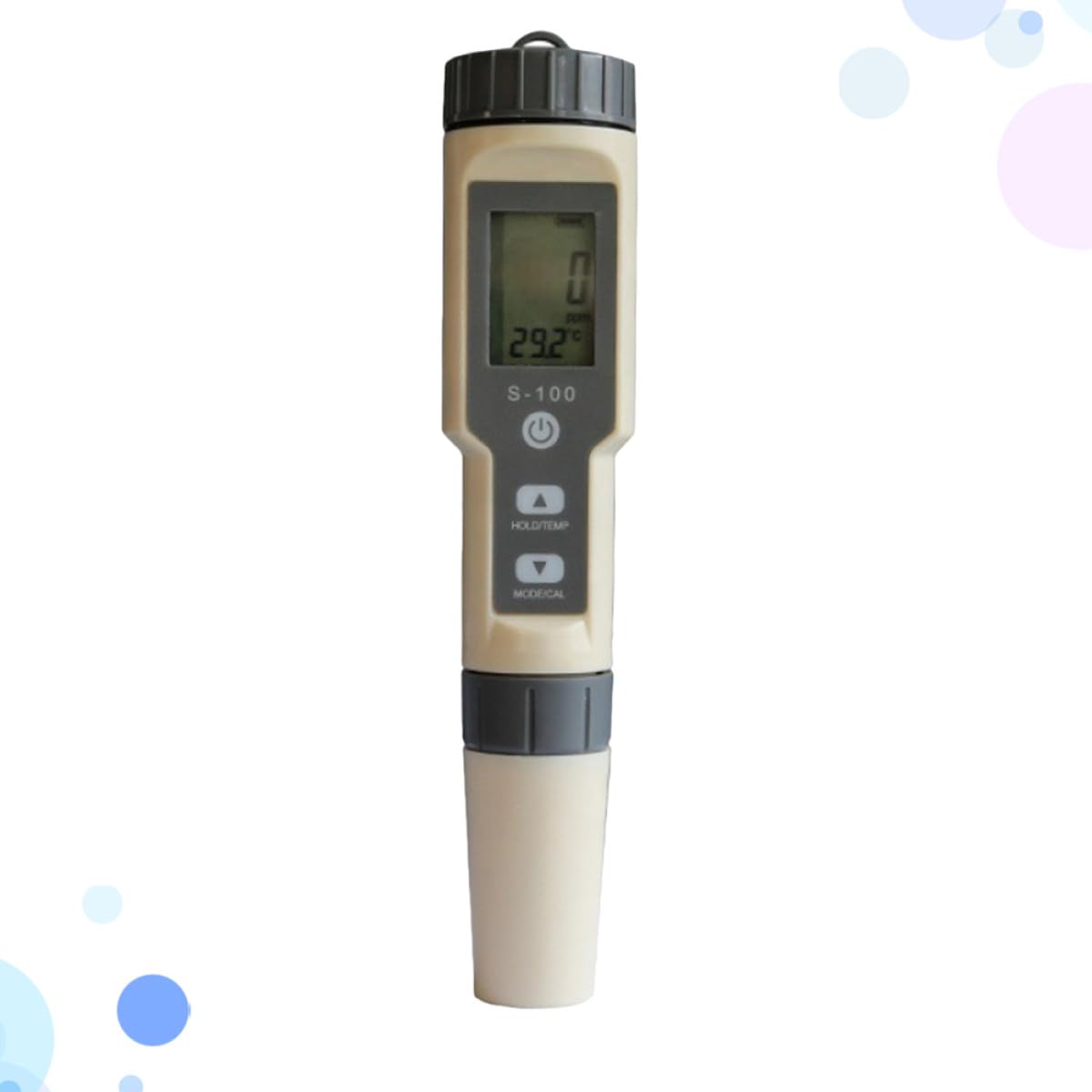 Veemoon Penna Multifunzione Tester qualità Acqua Misuratore Salinità e Idrometro Automatico Grigio Chiaro per Acquari Marini e Ambienti Acquatici