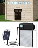 Verbesserte 3in1 Automatische Hühnerklappe Solar, WLAN-Fernbedienung, automatischer Hühnerklappe Hühnertür mit LCD-Display & Timer & Lichtsensor, elektrische Auto-Hühnertür, Aluminium Anti-Pinch