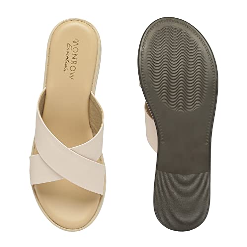 Image of MONROW Wedges for Women & Girls | Fancy & Stylish Wedges | Extra Cushioning & Comfortable, Fashionable, Light Weight, Fashion Wedges for Girls