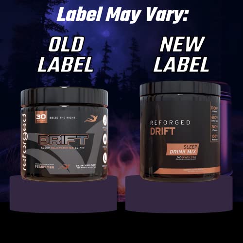 Reforged Drift L Theanine Sleep Aid Drink Mix | Sleeping Powder Supplement | Melatonin, Magnesium, Lemon Balm, L-Glycine | Peach Tea, 30 Servings #TOP5