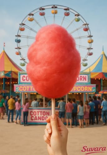 Zuckerwatte Zucker mit Geschmack Erdbeer Rot farbiger Aromazucker 500g für die Zuckerwattemaschine – Bild 5
