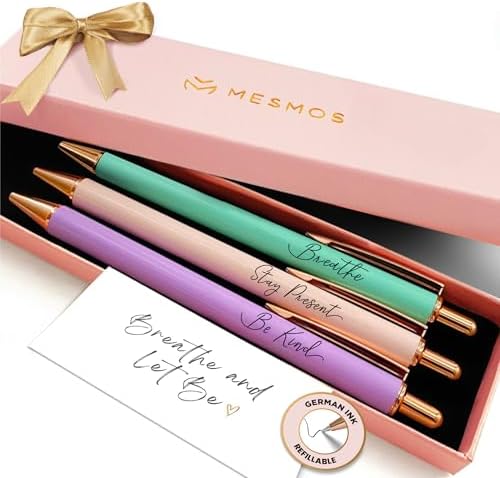 MESMOS 3Pcs Mindfulness Pen Set for Journaling, German-Ink & 1mm ...