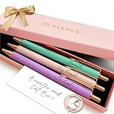 MESMOS 3Pcs Mindfulness Pen Set for Journaling, German-Ink & 1mm Swiss-Tip, Mindfulness Gifts, Luxury Pens for Women, Wellness, and Self Care Relaxing Gift, Writing Pens for Journaling No Bleed