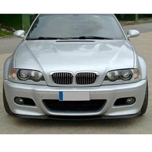 AUTOVISION - Juego de 3 alerones para parachoques delantero (plástico ABS, 3 unidades), color negro