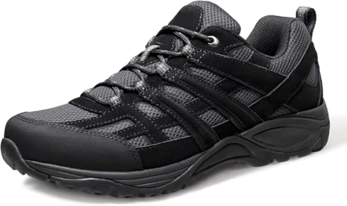OutPro Wanderschuhe Herren Atmungsaktive Trail-Laufschuhe für Trekking und Wandern – rutschfeste und Leichte Outdoor-Sneaker，Schwarz，40