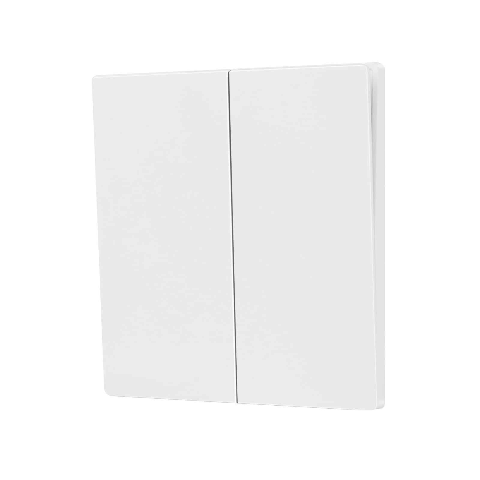 CNBINGO Rocker Button Switch, Plastic White Wall Plate, Electrical Single Light Switch, 2 Gang 2 Way - Image 2