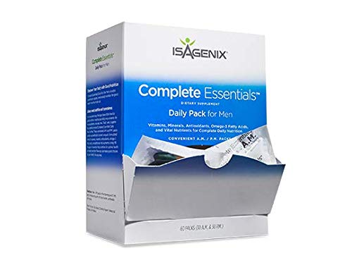 IsagenixComplete Essentials Dietary Supplement Daily Pack for Men (60 Packs, 30 A.M. & 30 P.M.)