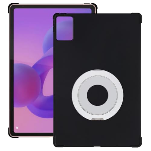 Coque Lenovo Idea Tab Plus 12.1 2025 avec support de bureau noir et argent