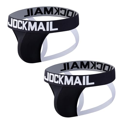 JOCKMAIL Jockstrap Athletic Supporters for Men Jock Strap Breathable Cotton Underwear - Main Image