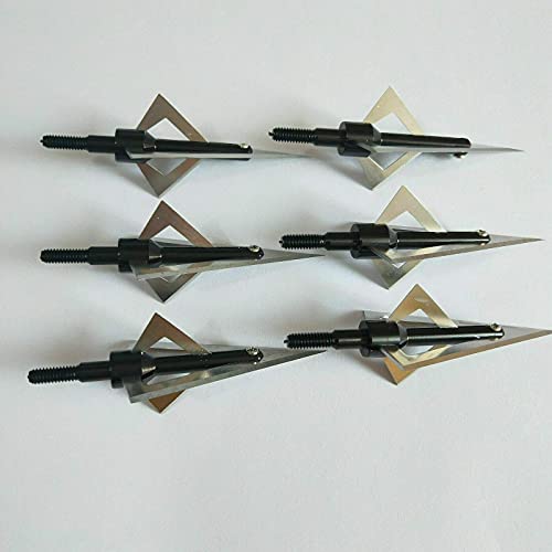 Zzuus 12Pcs Archery Knife Hunting Broadheads 125 Grain 1.19" Cut Arrowheads For Crossbow Compound Bow + 1 Black Broadhead Case Plastic Portable Case For Arrowheads #TOP4