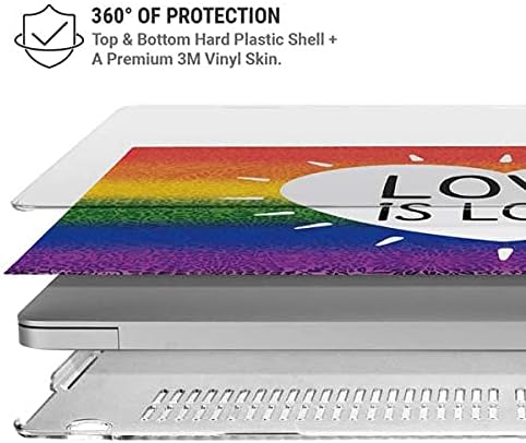 Skinit Case + Skin Compatible with MacBook Air 13in (2020) Originally Designed Love is Love Rainbow Design