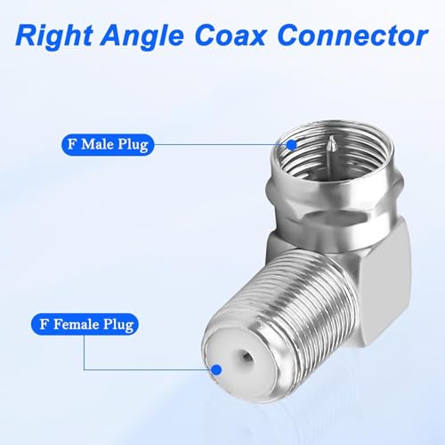NETBOON-F-Male-to-F-Female-Right-Angle-Coax-Connector-90-Degree-75-Ohm-Adapter-for-Flat-Panel-Wall-Mounted-TVs-Satellite-Receivers-and-Wall-Plates-in-Tight-Spaces-Pack-of-2
