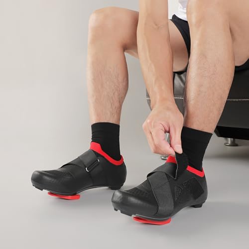 Image of KESCOO Unisex Cycling Shoes Compatible with Peloton Bike & SPD Indoor Outdoor Road Bike Cycling Shoe for Men Women, 1 Hook and Loop Strap, with Delta Cleats