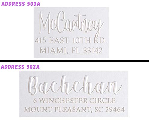 Personalized Custom Address Embosser Seal Desk Handheld Wedding Invitation Seal Embosser Personalized Customized 2" X 1" (Rectangle Embosser4) #TOP2