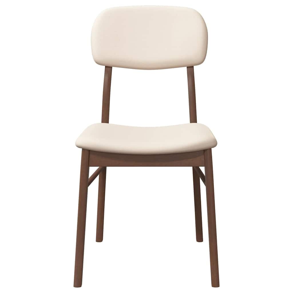 Lot de 2 chaises de salle à manger en bois massif avec coussins