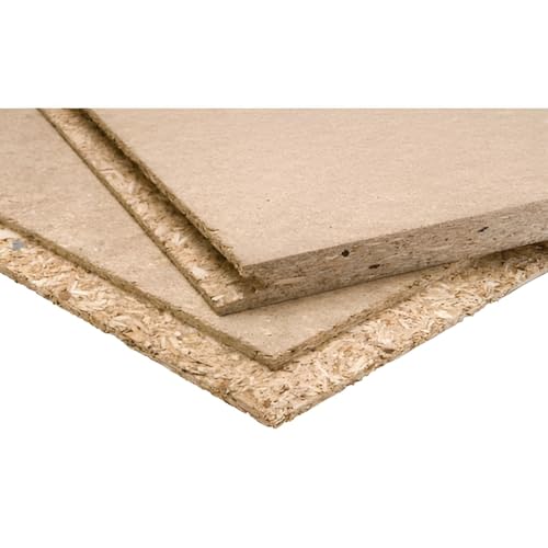 Chipboard Flooring Board P5 Tongue & Groove 22mm x 600mm x 2400mm Moisture Resistant Structural Panel for Loft & Floor High Density Interior Sheet