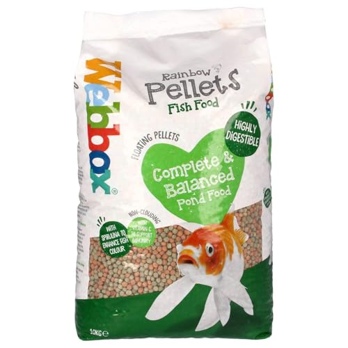 Webbox Complete Rainbow Mixed Pond Pellets Fish Food, 10 kg